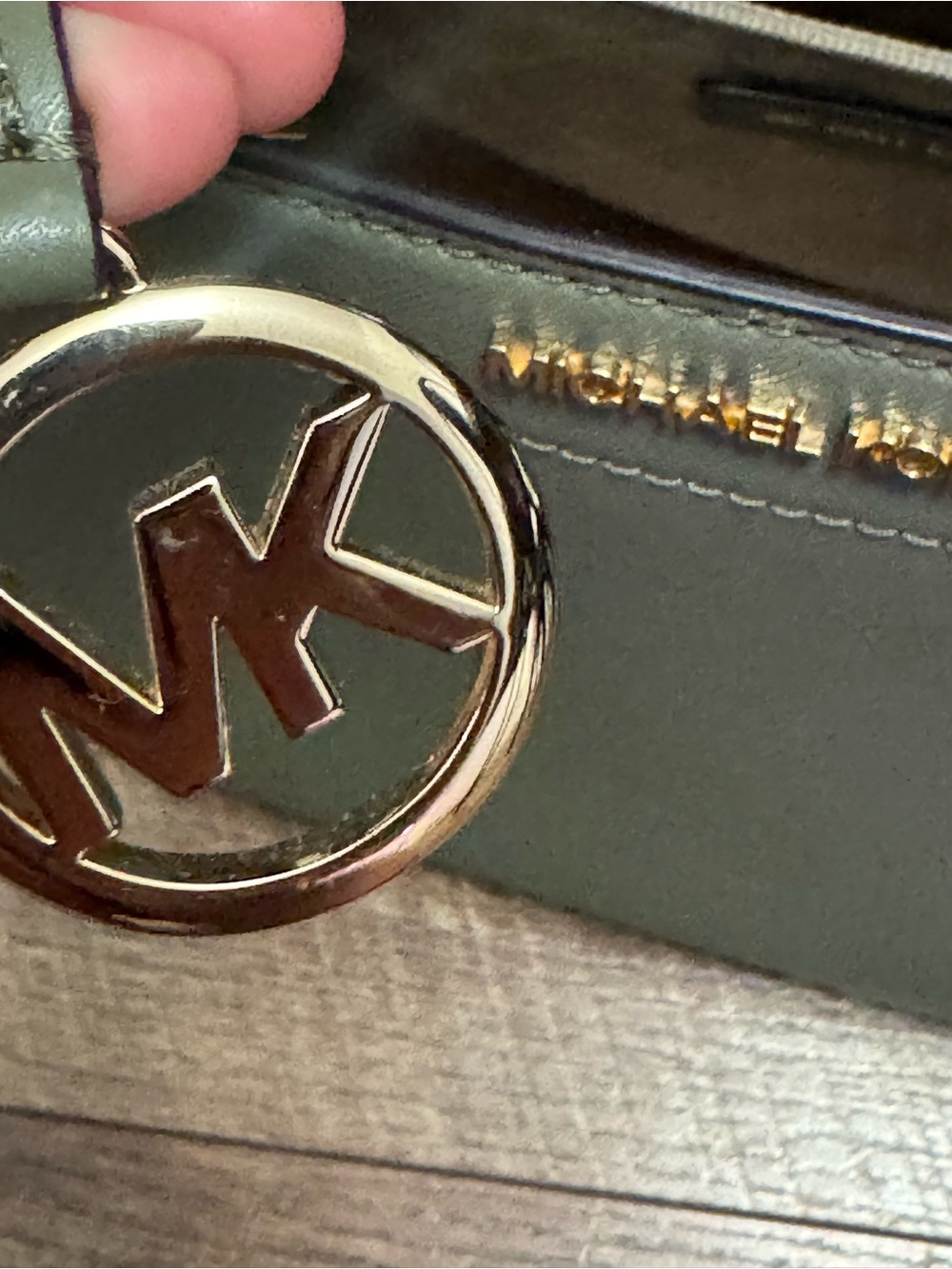 Michael Kors Rayne Olive Green Saffiano Leather Satchel - Picture 5 of 8